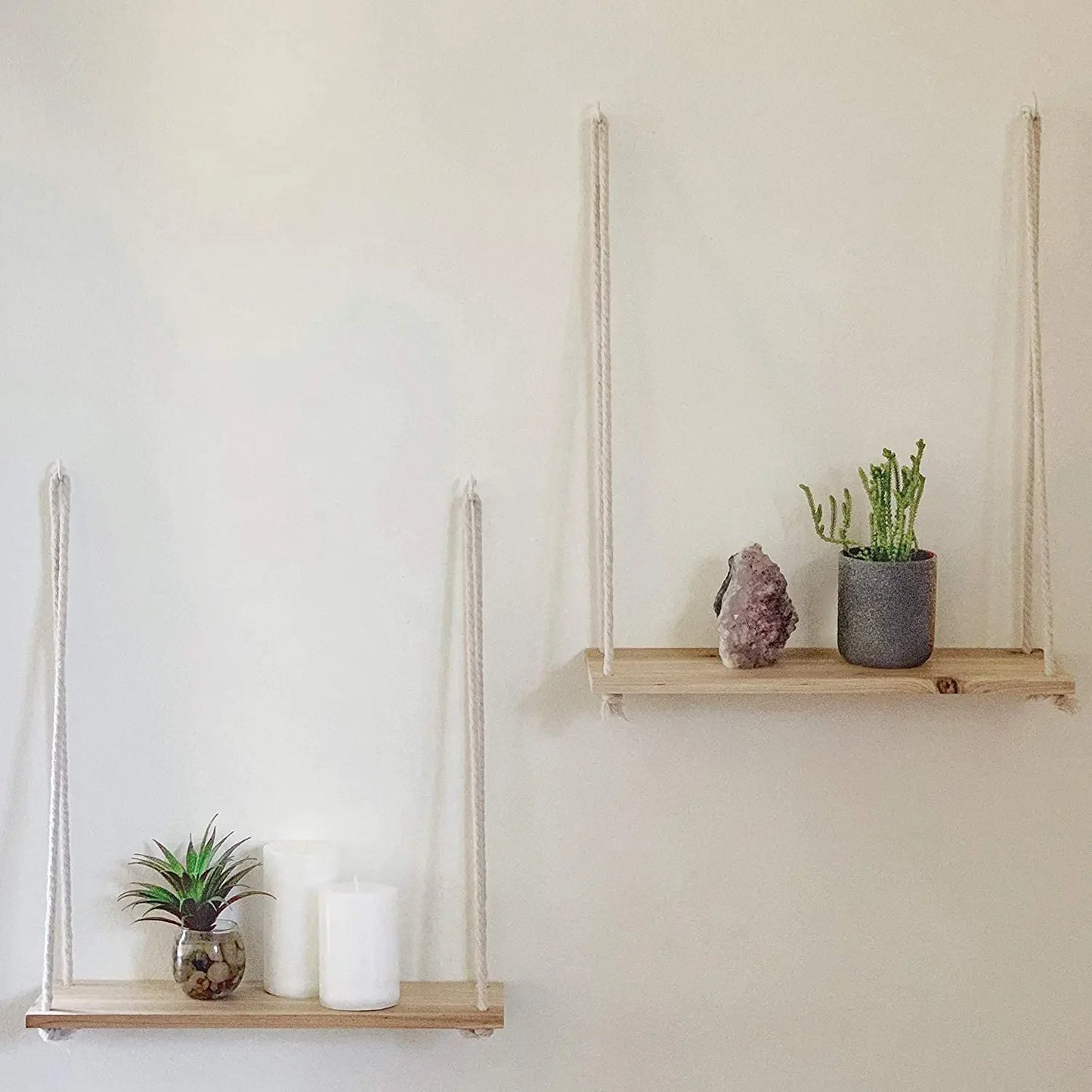 Wooden Rope Shelf