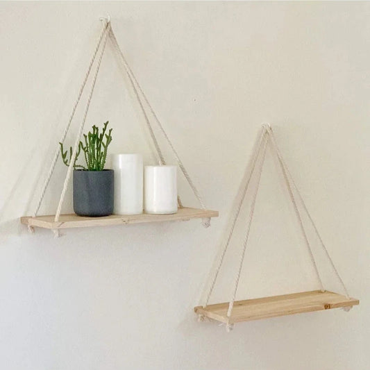 Wooden Rope Shelf