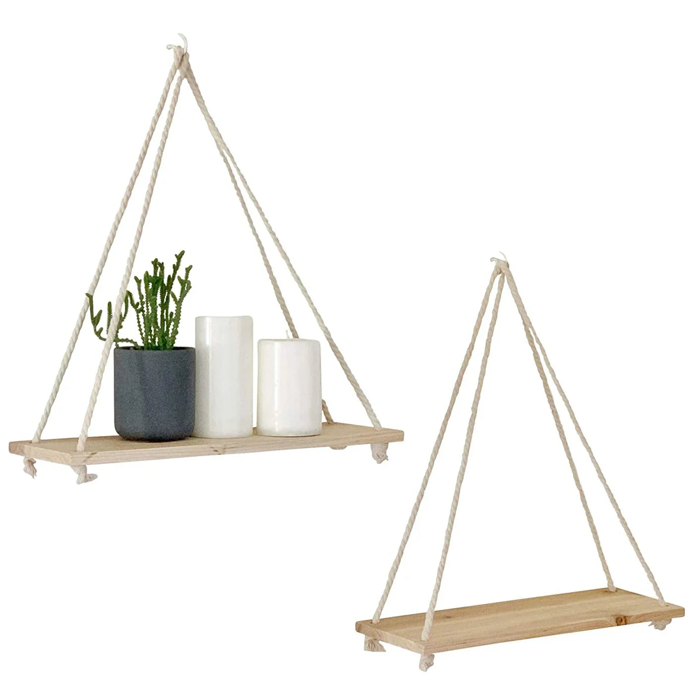 Wooden Rope Shelf